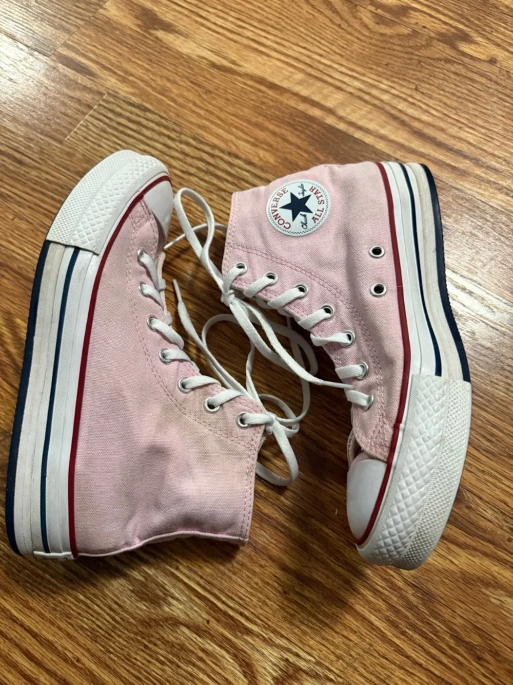 Pink Converse High Top Sneakers Juniors Size 3
